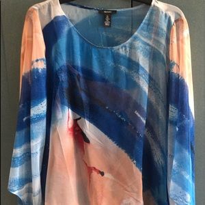 Alfani chiffon multi colored top